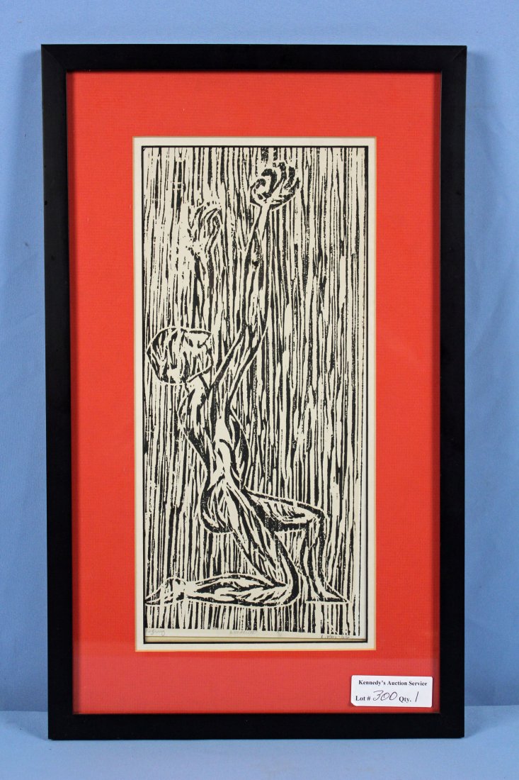 Larry Ray, Jackson, TN. Woodblock "Thanksgiving" (1 of 5)