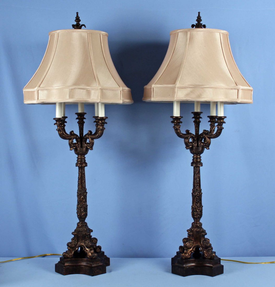 Antique French Style Table Lamps 47.5" High (1 of 3)