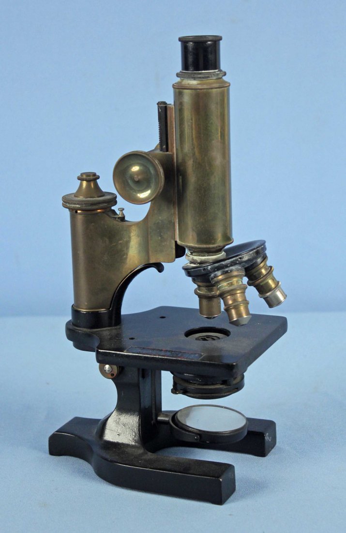 Spencer Microscope C.1905 Brass & Cast Iron (1 of 5)