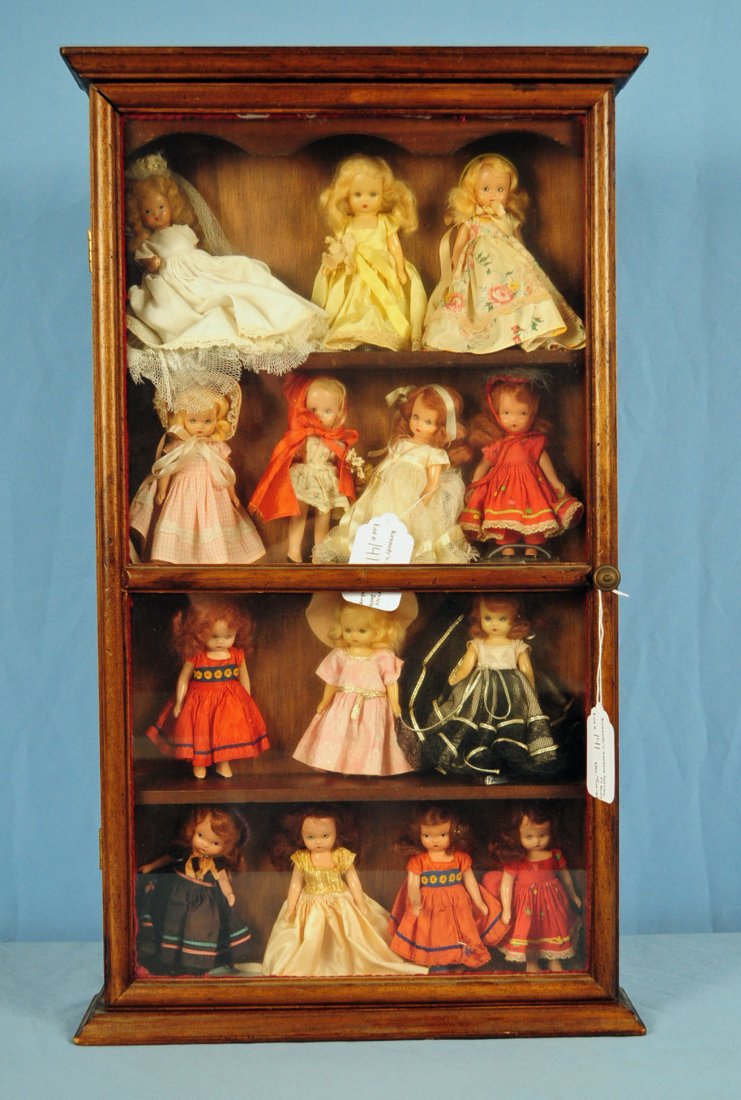 14 Story Book & Like Dolls in Display Cabinet (1 of 2)
