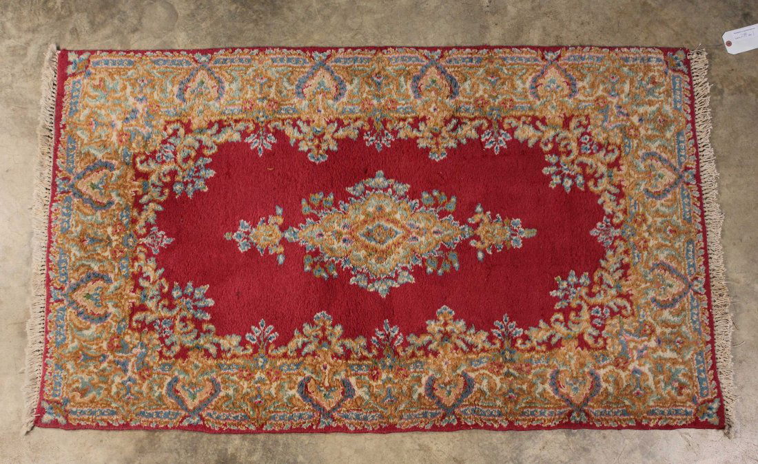 35" X 58" Red, Blue & Cream Persian Rug (1 of 4)