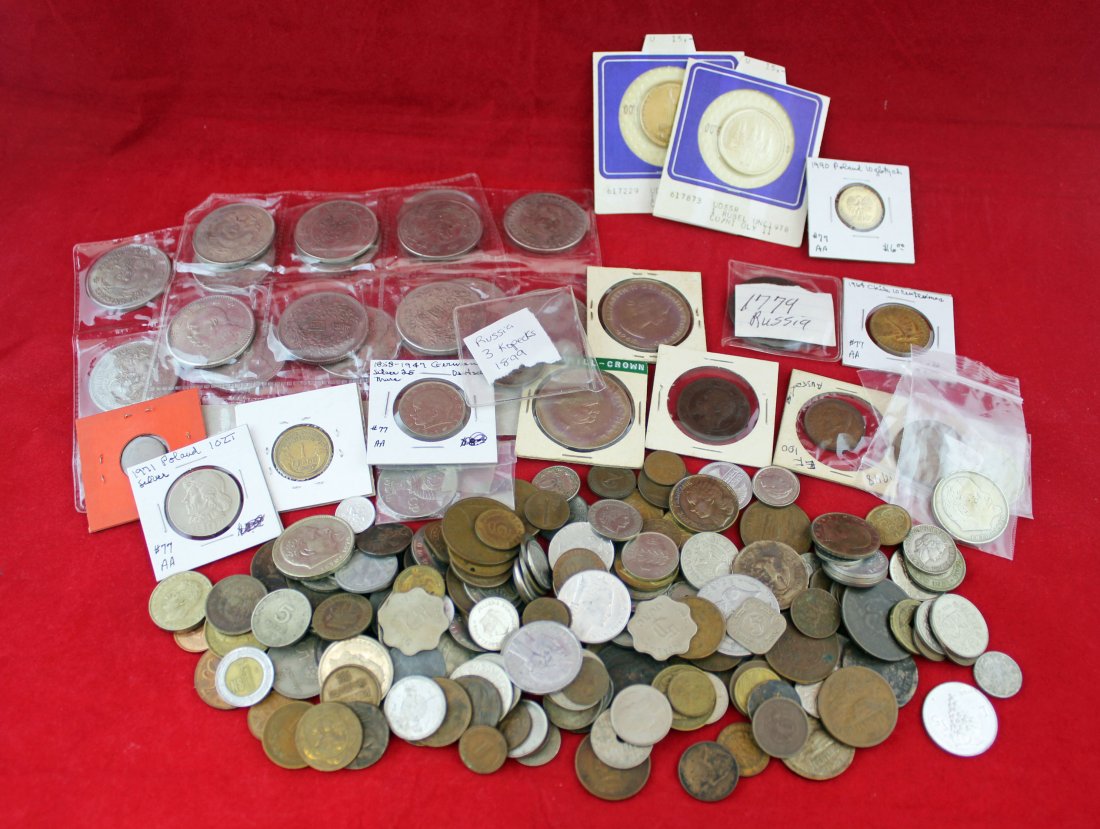 Large Group of Various Foreign Coins (1 of 5)
