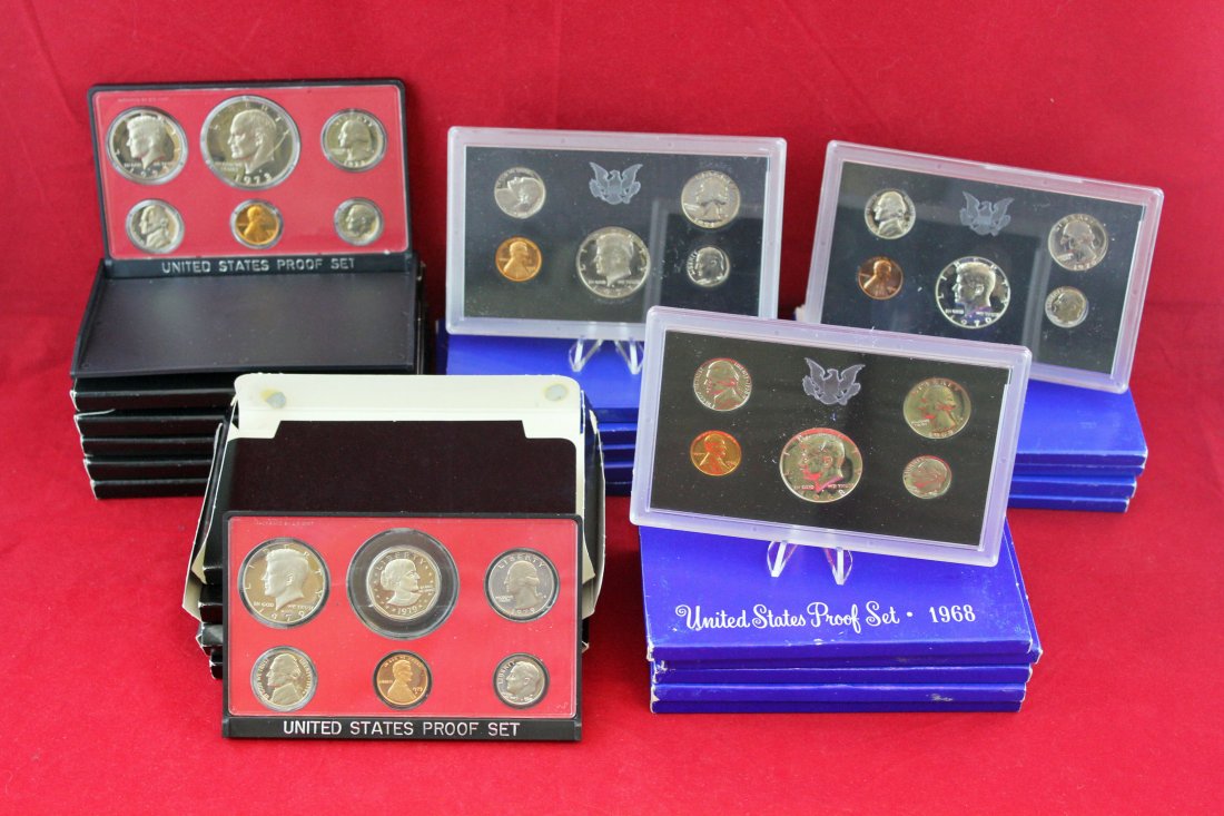 Group of 23 U.S. Proof Sets 1968 - 1979 (1 of 6)
