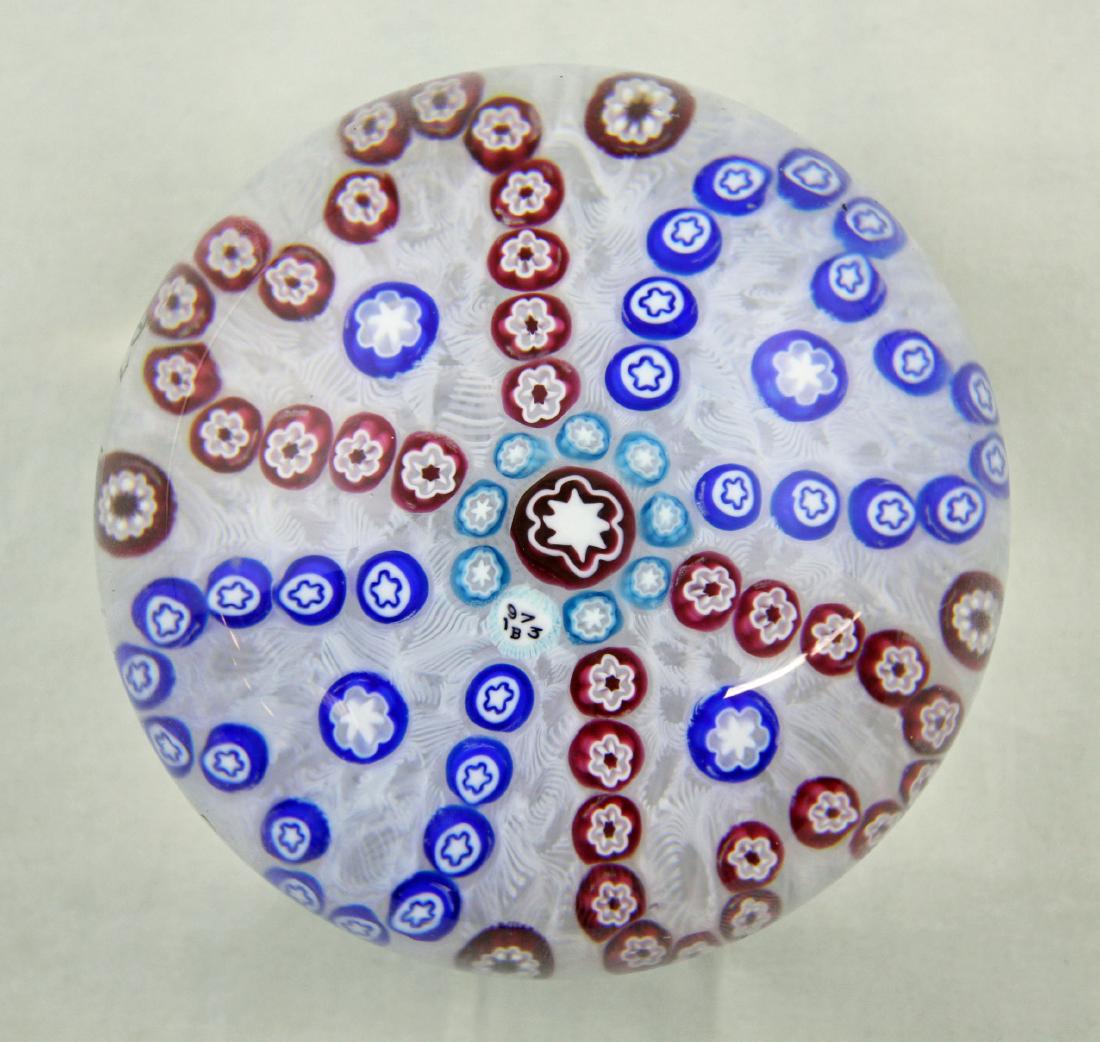 Baccarat Millefiori Red, White & Blue Paperweight (1 of 6)