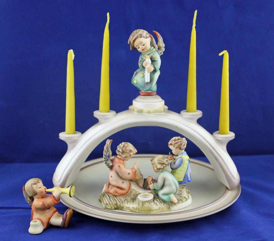 3 Goebel Hummel Angel Candle Holders
