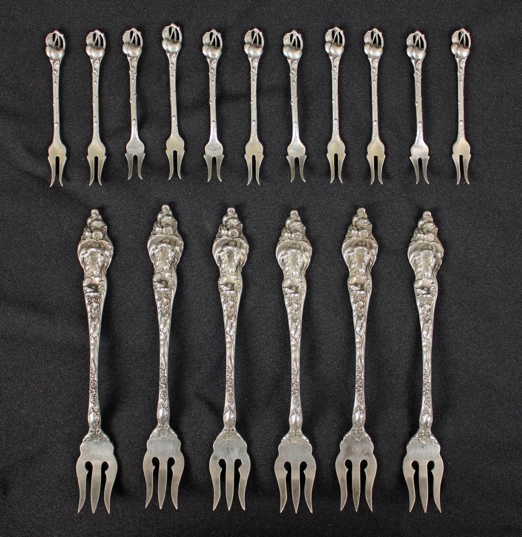 17 Sterling Silver Cherry & Cocktail Forks (1 of 5)