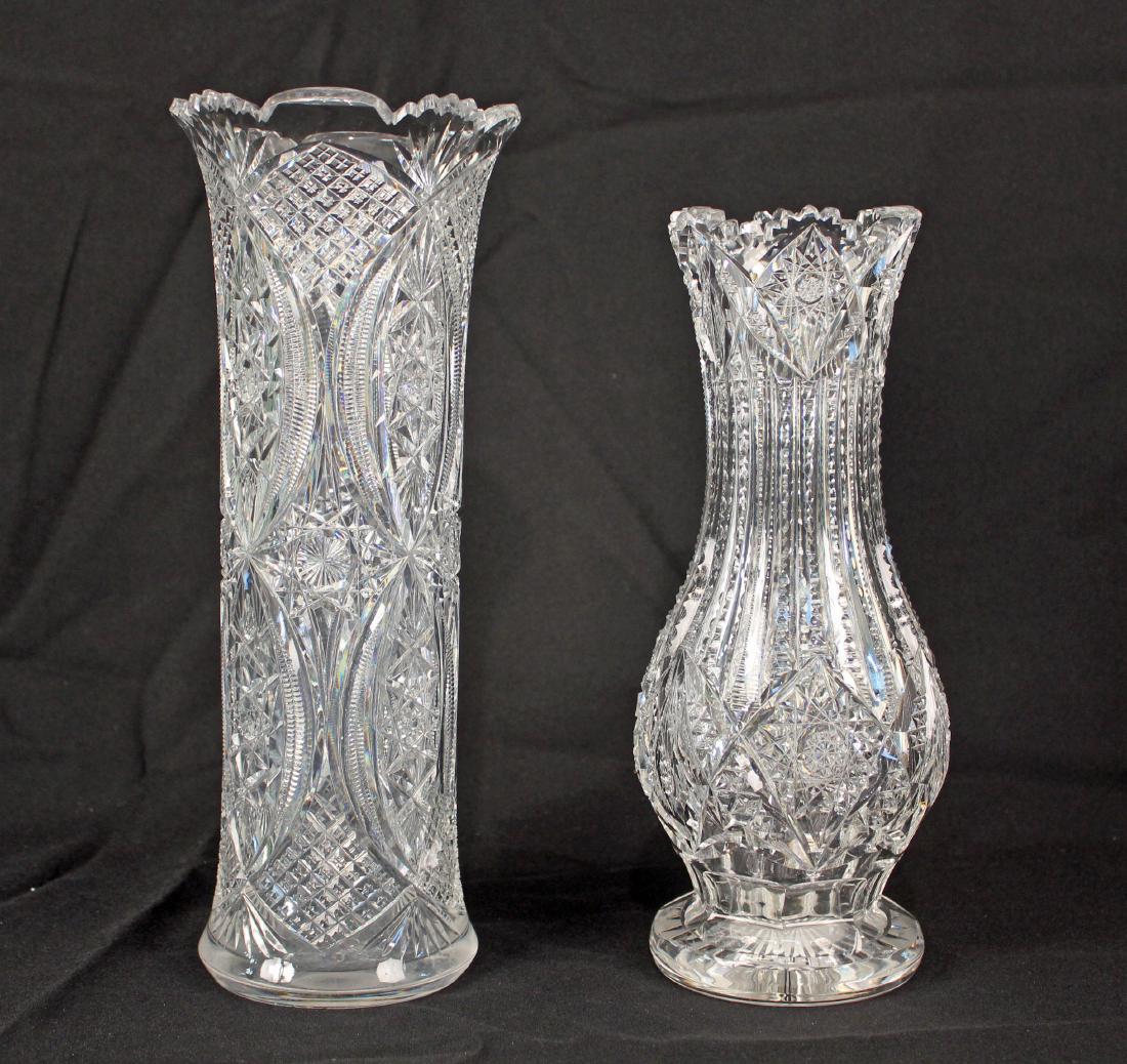 Two Cut Glass Vases (1 of 6)