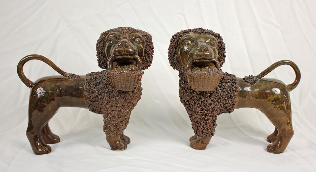 Pair of Rare Mottahedeh Bennington Style Poodles (1 of 7)