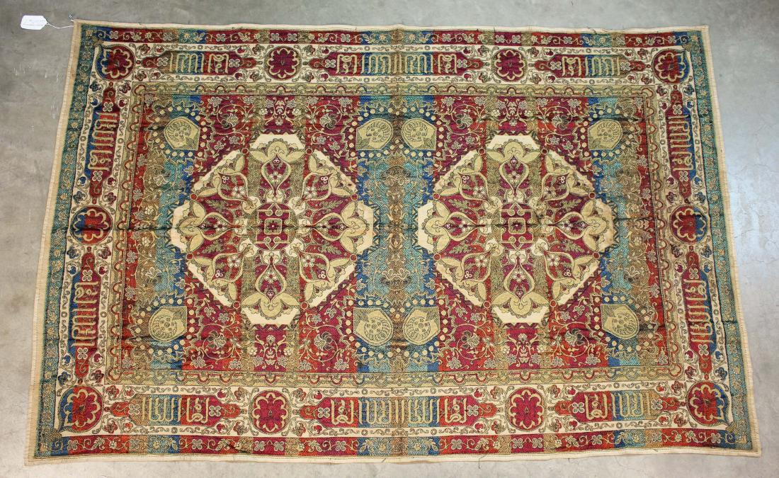 Antique Turkish Silk Tapestry or Table Cover (1 of 5)