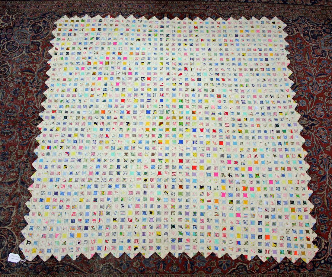 Square Handmade Quilt Intricate Pattern 64" X 64 (1 of 4)