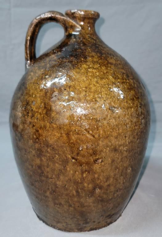 Fine Early Signed "WB" Wash Becham Crawford Co. 1gal Jug (1 of 4)