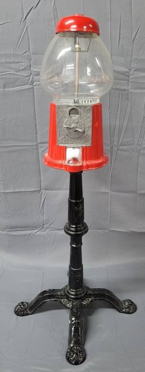 Bubble Gum Machine with Stand: Bubble Gum Machine with Stand in very good condition.