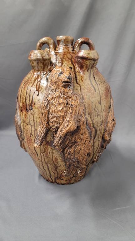 Rare Hughey & Ann Wheeler Candelabra Bear jug (1 of 5)