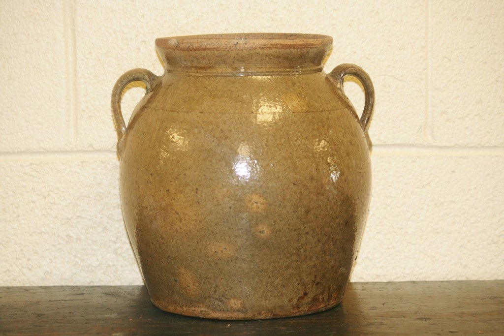 Billy Merritt 2 gallon Jar: Billy Merritt Crawford County 2 gallon double handled jar. Alkaline Glaze.
