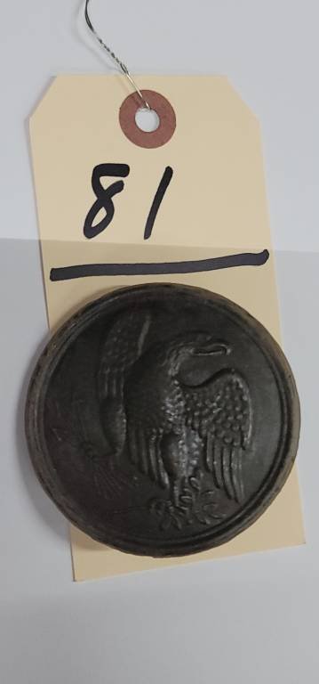 Fine Authentic US Eagle Breast Plate: Fine Authentic US Eagle Breast Plate Very Good Condition, and was found at Spotsylvania Court House.