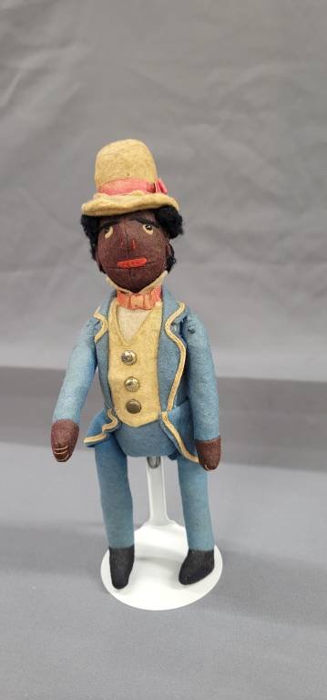 Rare Steiff Prototype Black American Jointed Doll: Rare Steiff "Germany" Prototype Black American Jointed Doll early 1900s and is of fine character with outstanding craftsmanship which Steiff is noted for. All evidence points to this being a Steiff pr