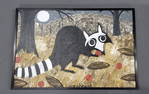 Fine John "Cornbread" Anderson Folk Art Painting of a Racoon