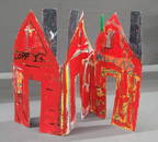 Significant Beverly Buchanan Colorful Shack Cut Out Art