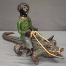 Stellar Lin Craven Folk Pottery Alligator Figural