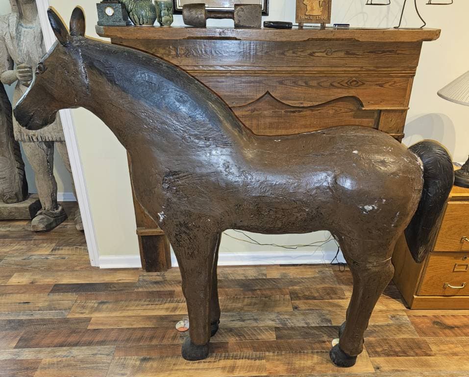 Large 1880's Folk Art Wooden Trade Horse (1 of 14)