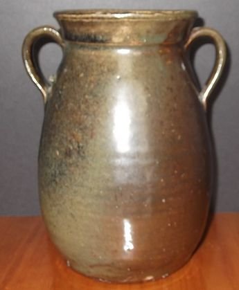 Crawford Co Jesse Bradford Long storage jar: This great storage jar was made by Jesse Bradford Long(1808-88) The jug is stamped on the handle "JBL"