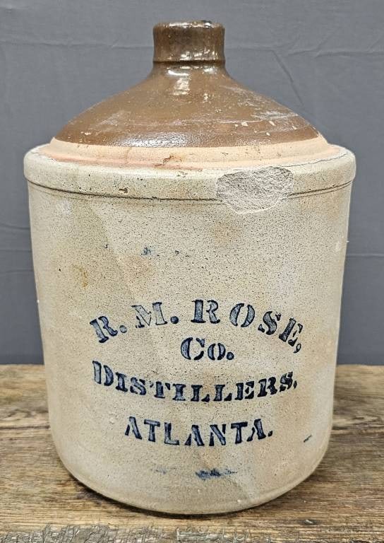 Scarce CH Bird Stamped RM Rose Atlanta Georgia Jug 1 Gallon (1 of 5)