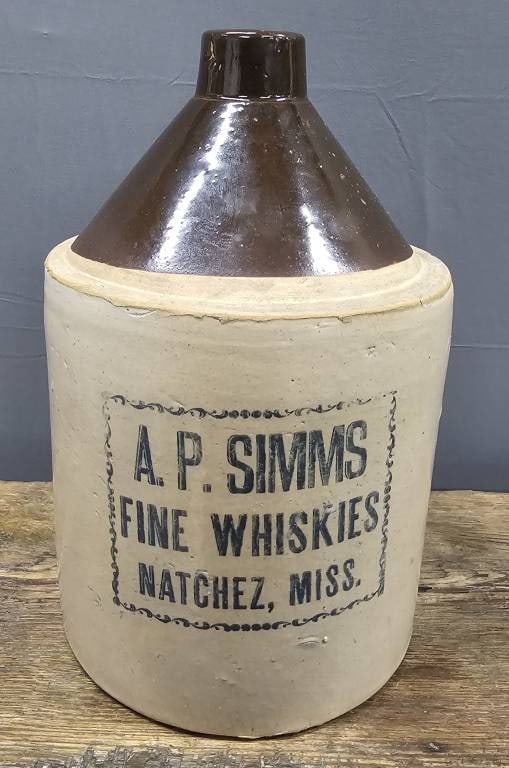 A.P. Simms Fine Whiskies Natchez, Miss Jug (1 of 4)