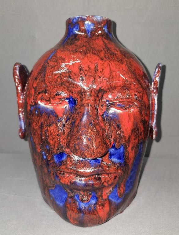 Scarce Edwin "Nub" Meaders Scarface Face Jug #3 (1 of 7)