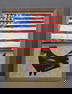Fine RA Miller Folk Art Rooster & Flag Framed