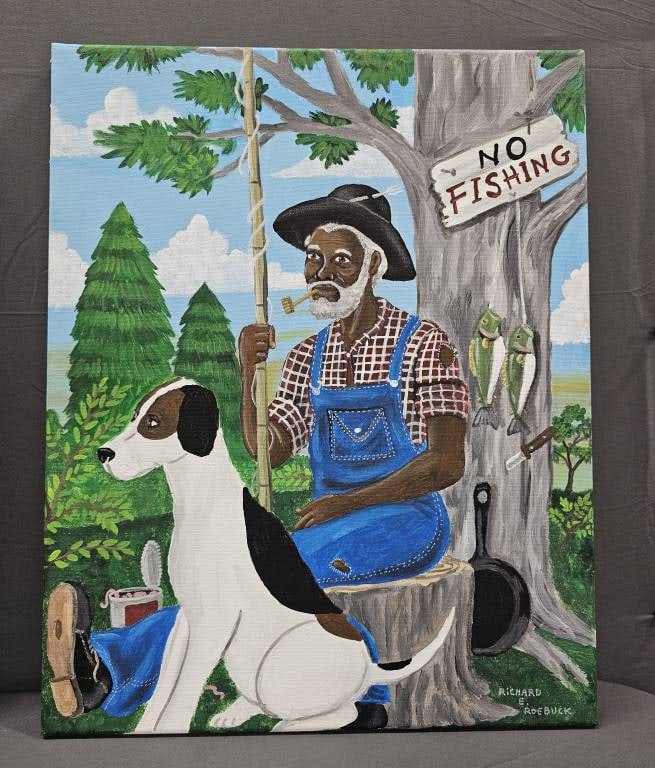 Fine Richard Roebuck Folk Art Painting (1 of 1)