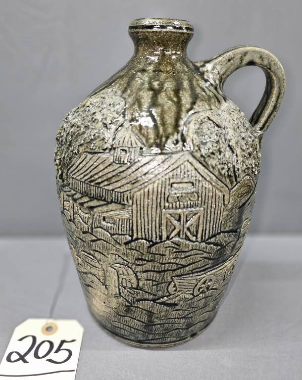 Dwayne Crocker #3 Decorated Farm Scene Jug (1 of 4)