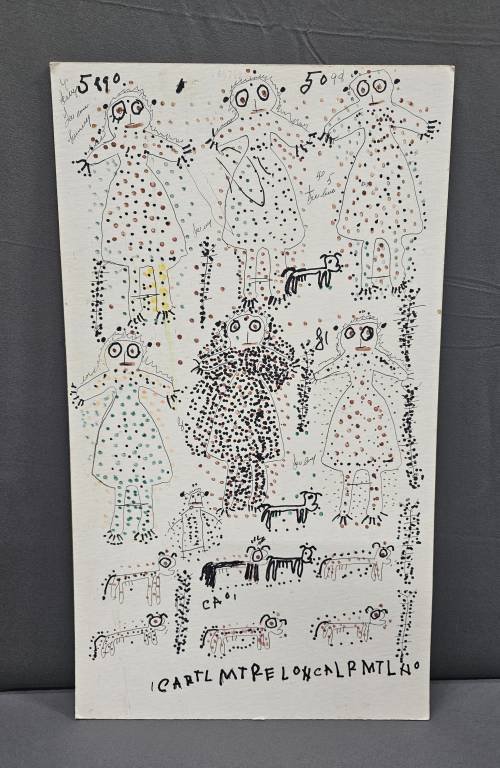 Rare Carter Wellborn Folk Art Drawing (1 of 2)