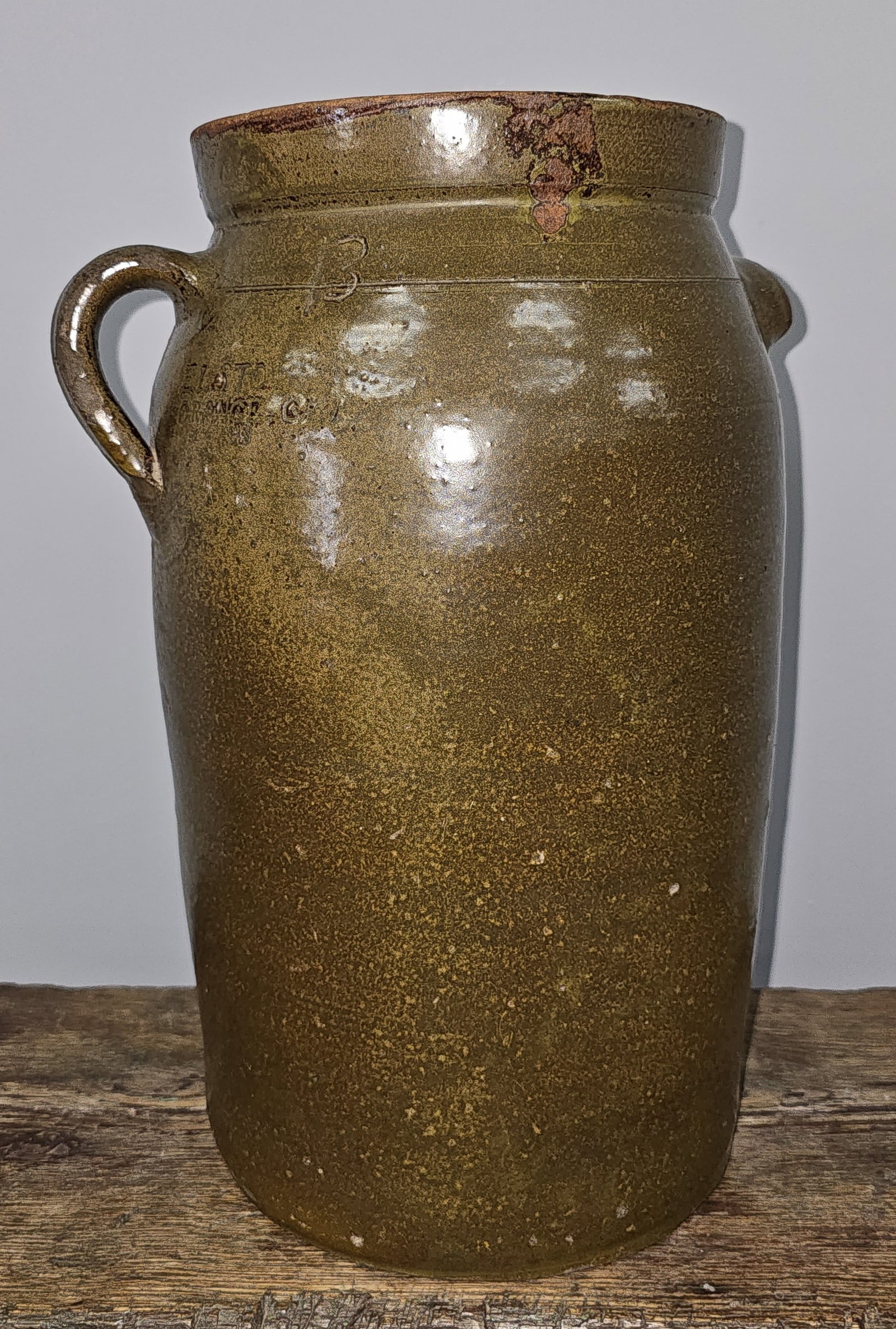 Signed EL Stork Orange Ga. 3gal Churn (1 of 6)