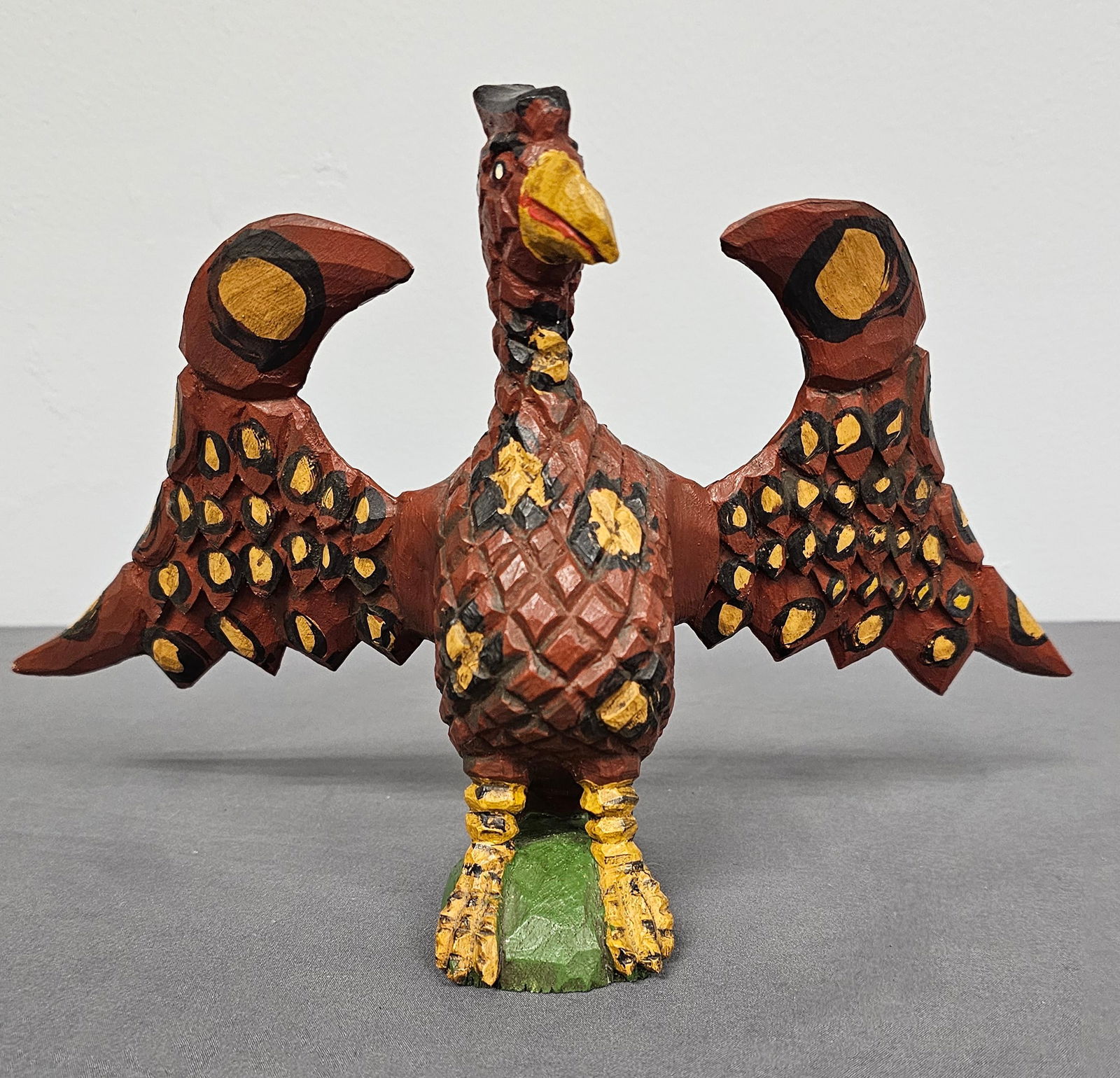 Stunning Daniel Strawser Folk Art Carved Wooden Eagle Circa 1987 Auction