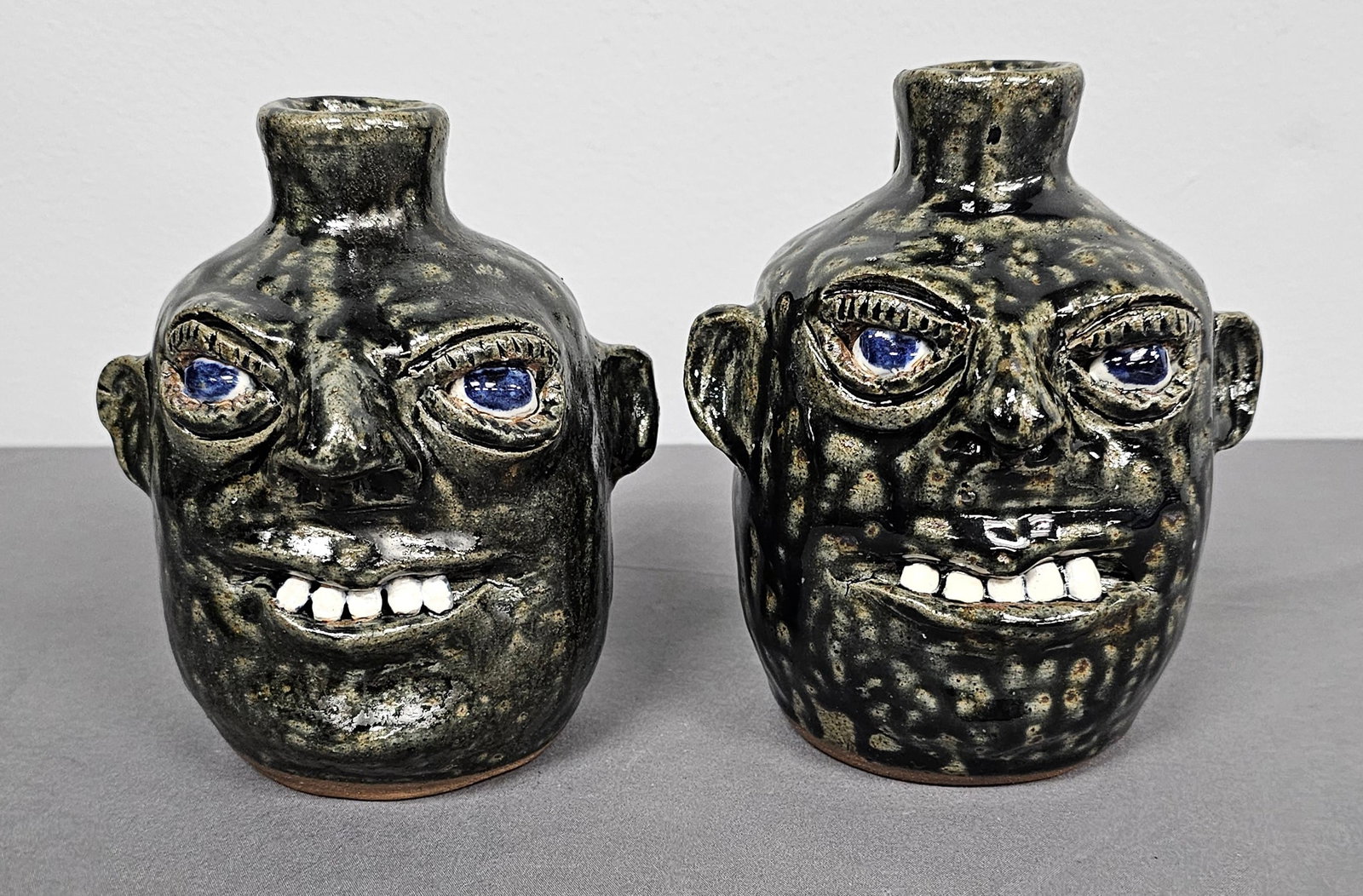 Clete & Billie Meaders "Twins" Face Jug Lot (1 of 5)
