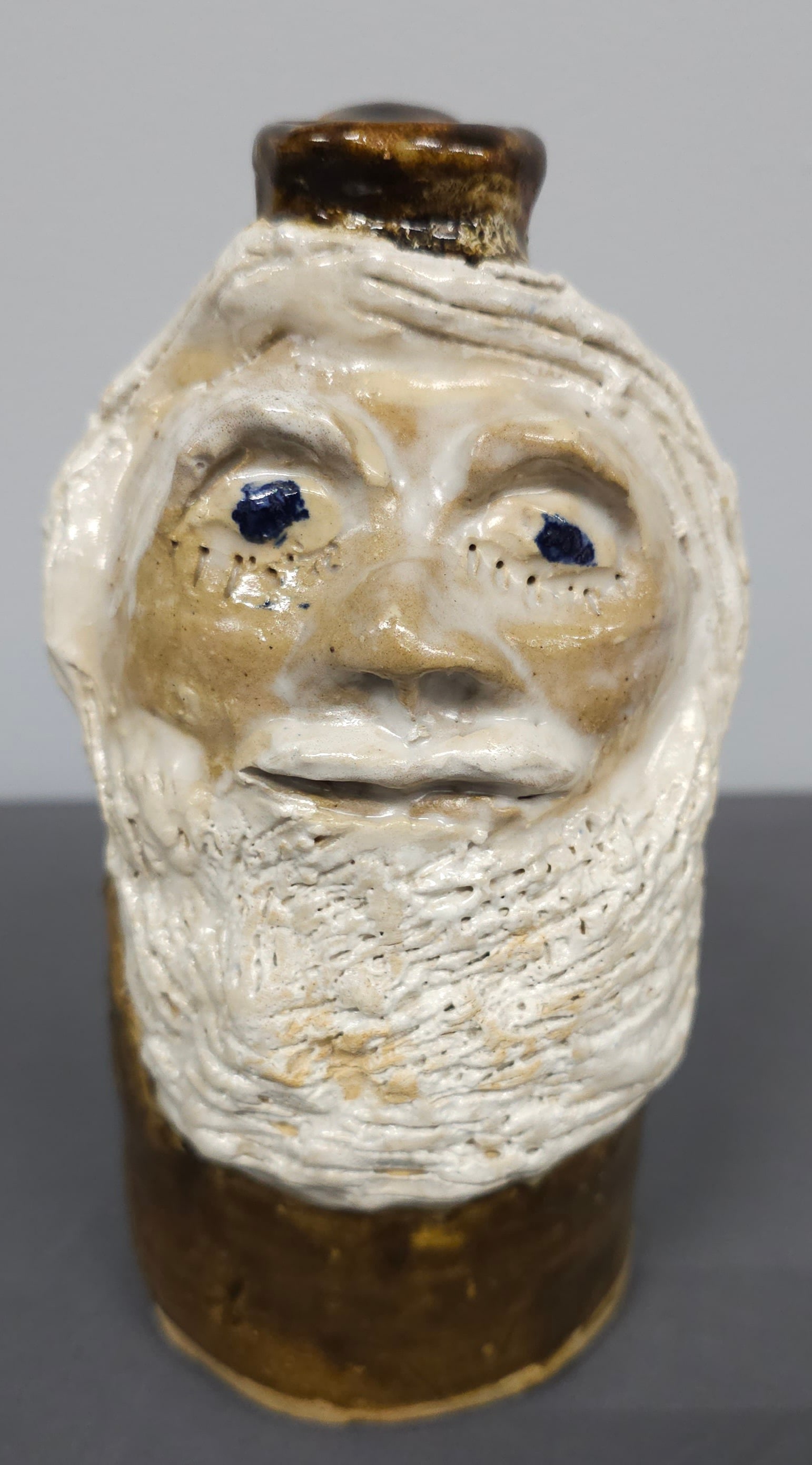 Marie Rogers Santa Claus Jug: Marie Rogers Santa Claus Jug Marie Rogers (1922-2010) one the South's Finest southern folk potters. This Santa Claus has outstanding folky details, and is in collector grade mint condition. Stamped an