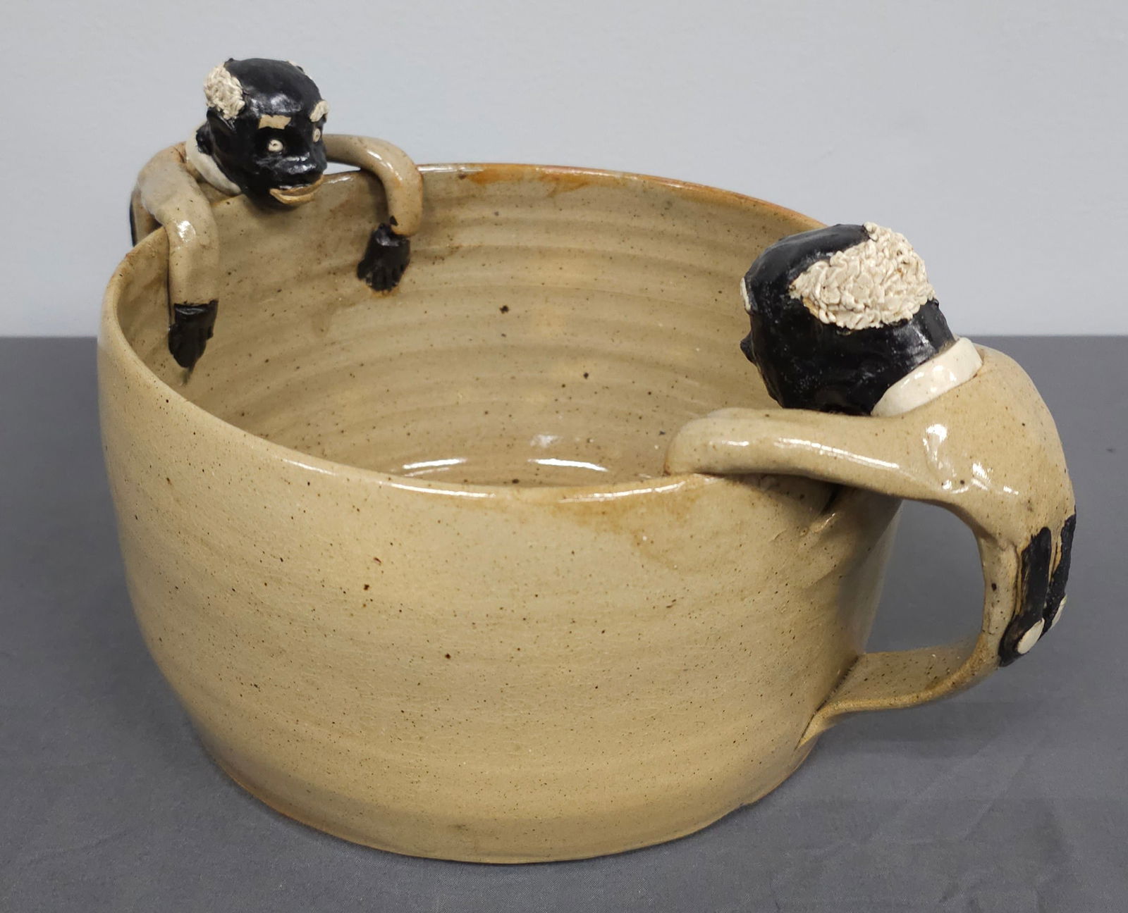 Rare Wilford Dean "Uncle Tom" Folk Pottery Bowl (1 of 5)