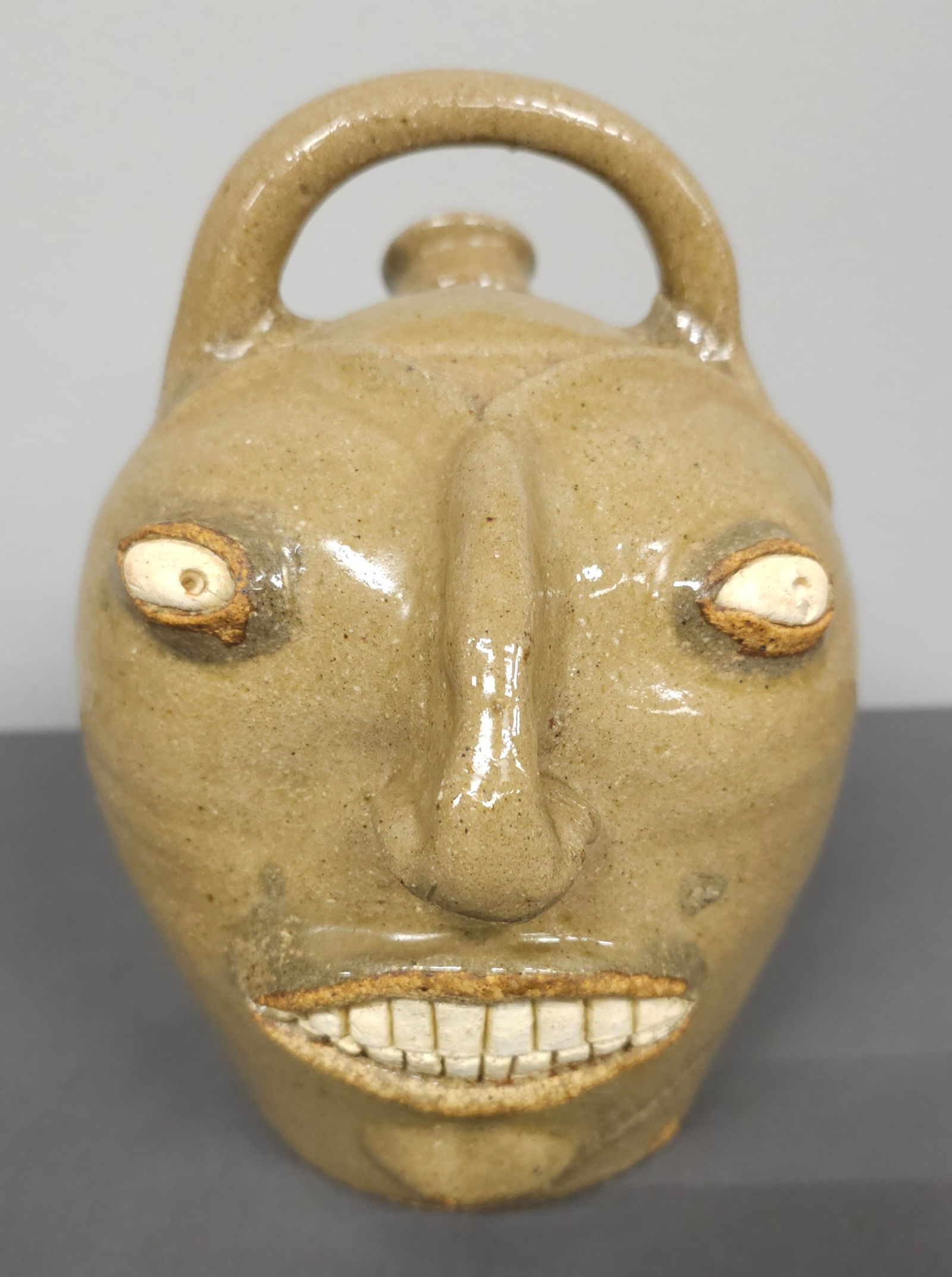 Steve Ferrell Edgefield Face Monkey-Harvest Jug (1 of 4)