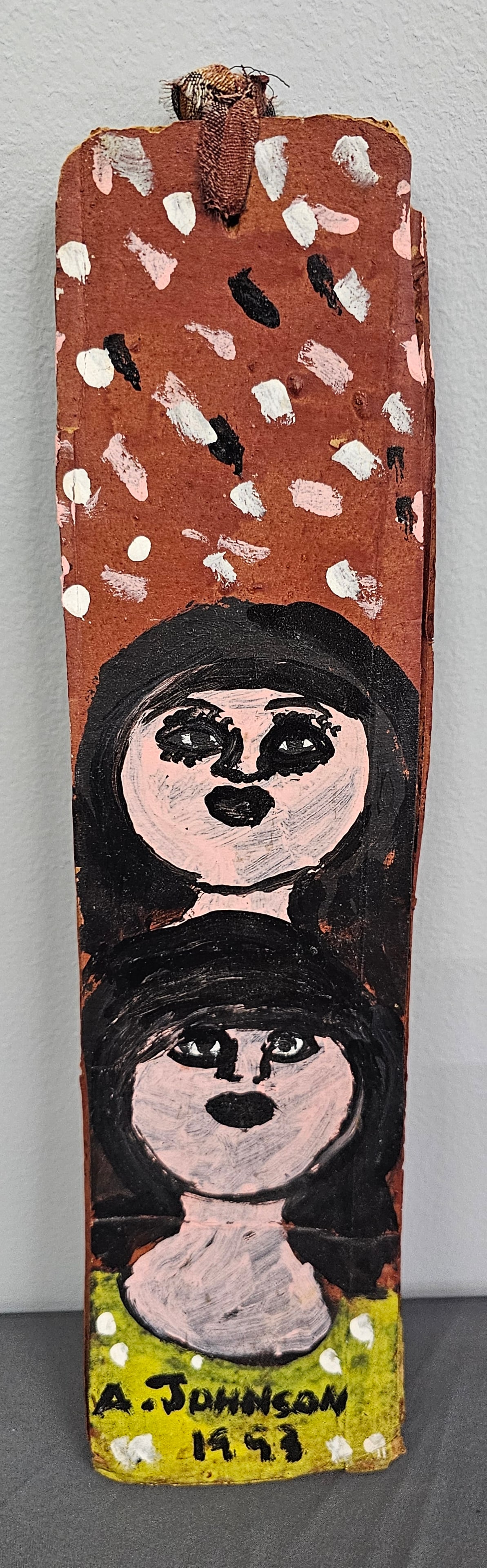 Anderson Johnson Folk Art  Painting Portrait Of Two Ladies (1 of 2)