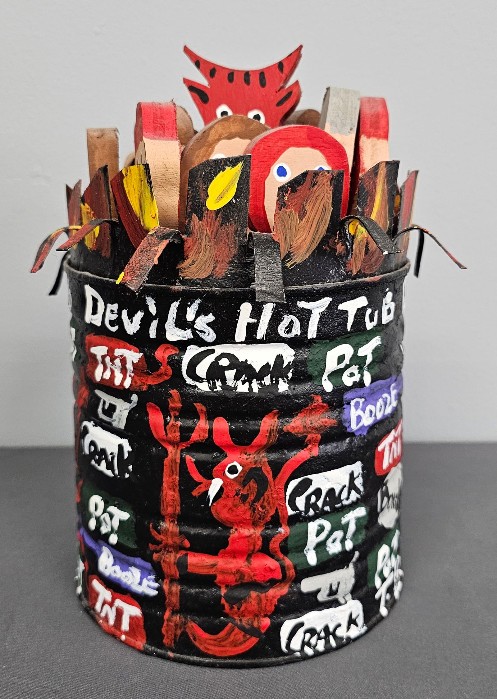 Significant Tubby Brown Folk Art  "Devils Hot Tub" (1 of 7)