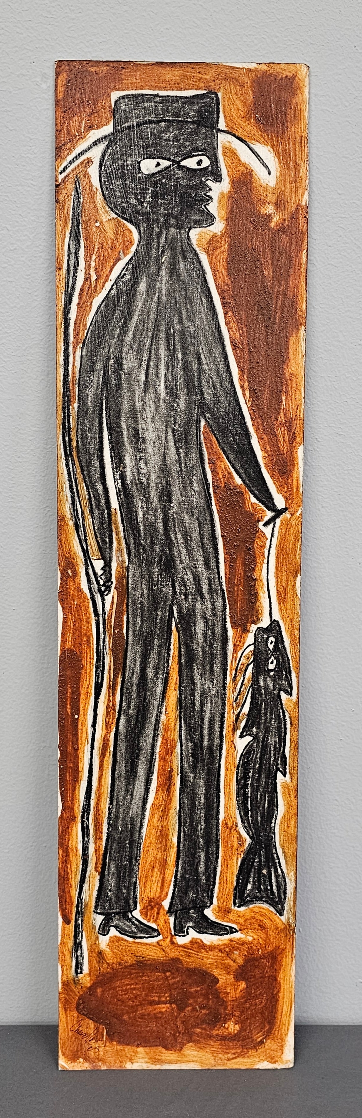 Steven Chandler Catfishing Folk Art Painting (1 of 2)