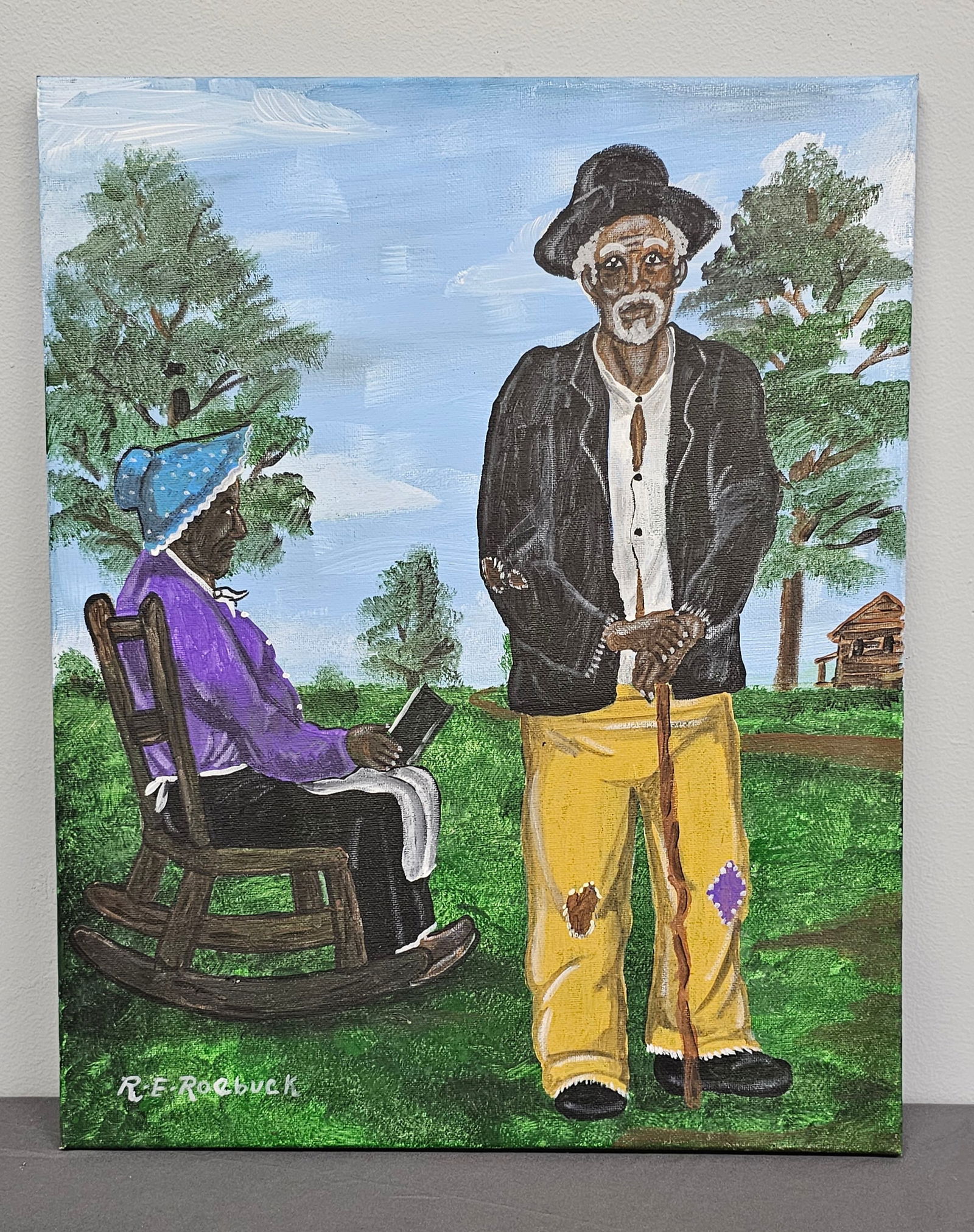 Fine Richard Roebuck Folk Art Painting (1 of 1)