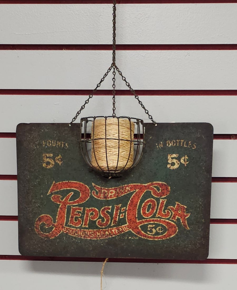 Rare 1940s Pepsi Cola Double Dot String Holder (1 of 2)