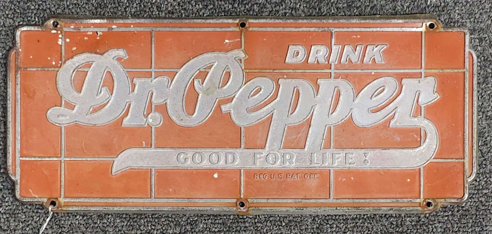 1940s Dr. Pepper Metal Sign (1 of 2)