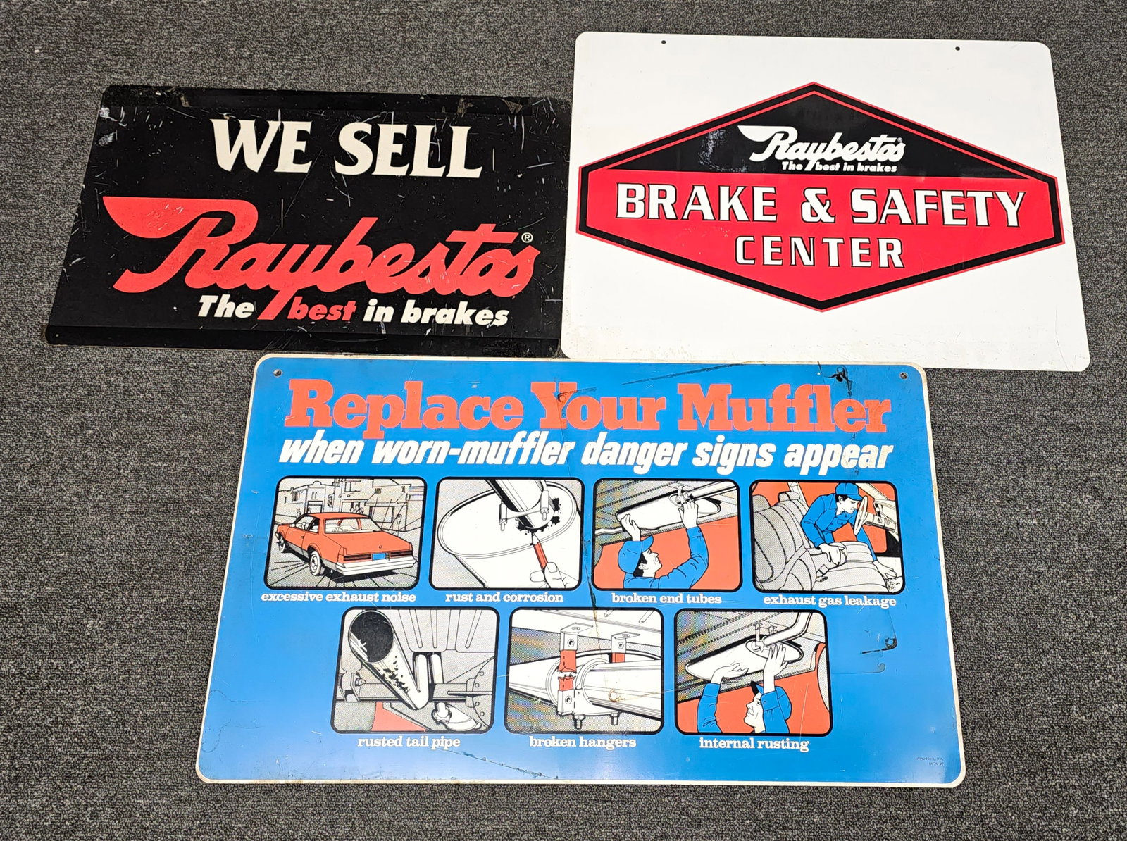 Raybestes Brake Service Sign Lot of 3 Signs (1 of 7)