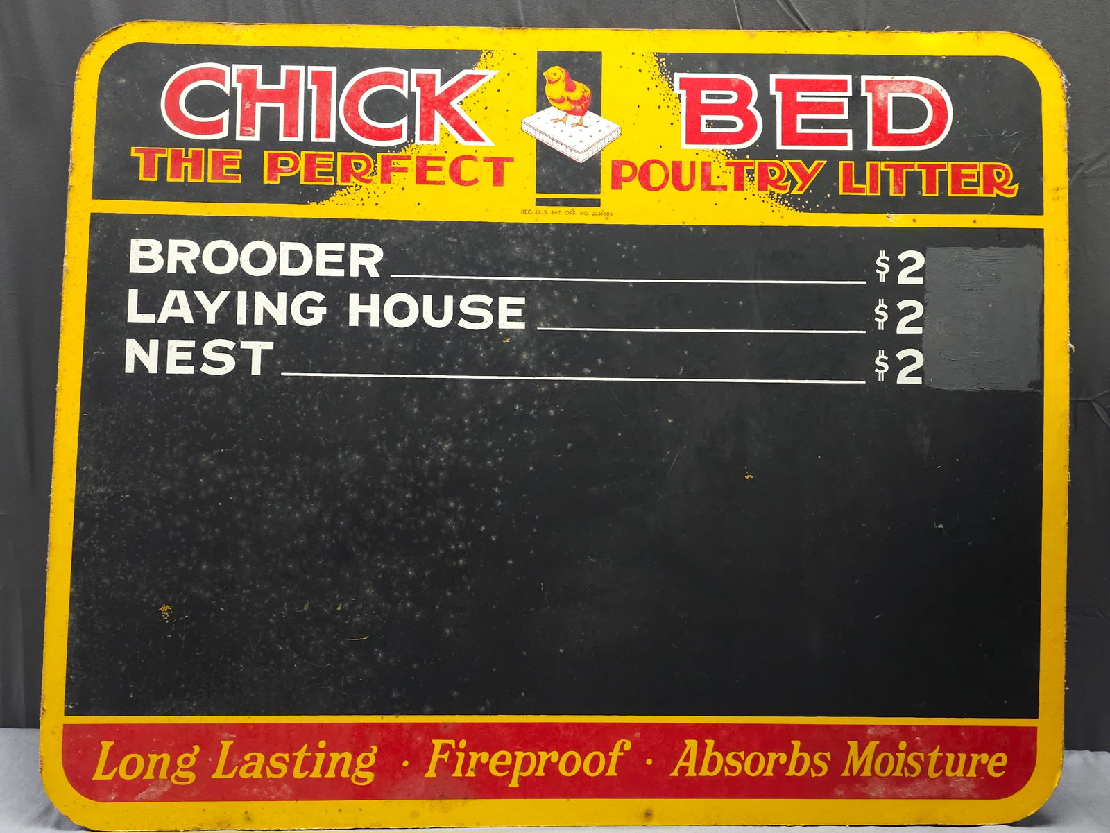 1960s Chick Bed Poultry Price Board (1 of 2)