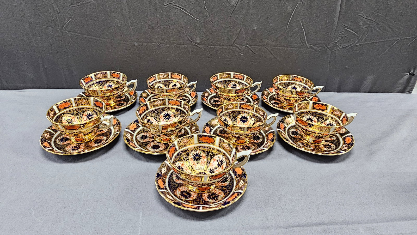 Royal Crown derby Teacup and Saucer Lot of 9 (1 of 4)