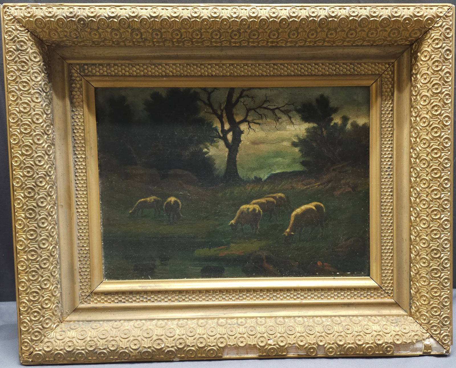 Circa 1870s Fine Oil Landscape Painting Signed (1 of 3)