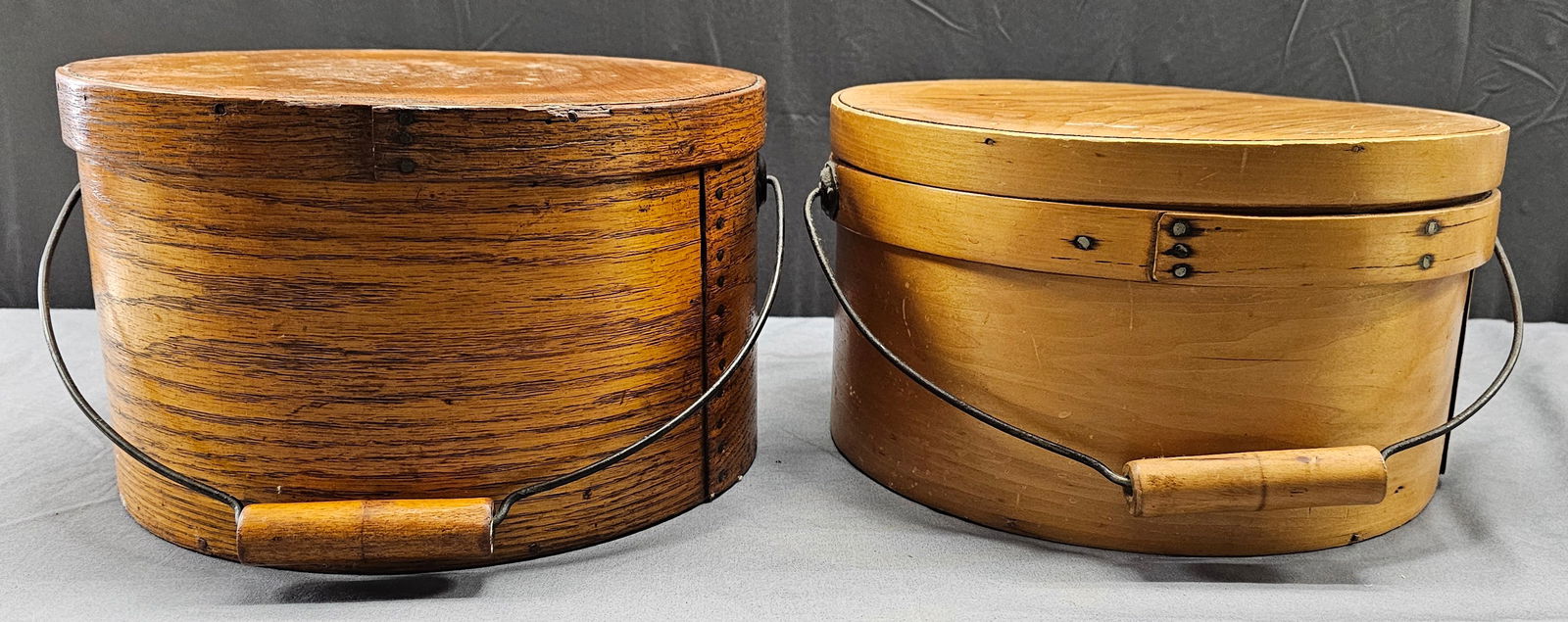 Pair of Shaker  - Firkin Wooden Pantry Boxes (1 of 12)
