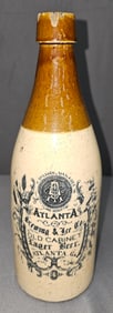 Scarce Quart Atlanta Lager Beer Stoneware Bottle